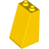Brick Sloped 75° 2 x 2 x 3 [Hollow Studs] / Yellow