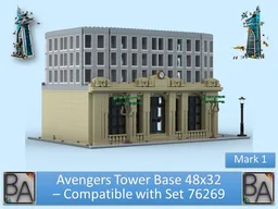 Avengers Tower Base 48x32 - Compatible with Set 76269 (Mark 1)