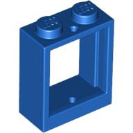 Lego Window 1 x 2 x 2 Flat Front / Blue