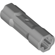 Lego Technic Driving Ring Connector Smooth [2 rounded and 2 flat side walls] / Light Bluish Gray