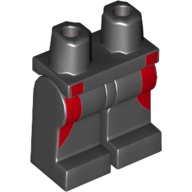 Lego Hips and Black Legs with Red Robe/Lines / Black