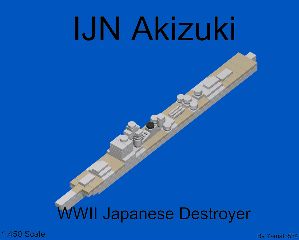Lego 1:450 scale IJN akizuki