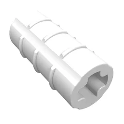 Technic Axle Connector Ridged [with x Hole x Orientation] / White
