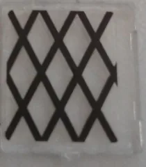Glass for Window 1 x 2 x 2 Flat Front with Black Lattice Pattern (Sticker) - Set 70810