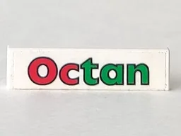 Tile 1 x 4 with 'Octan' Pattern (Sticker) - Sets 6397 / 6472 / 6663