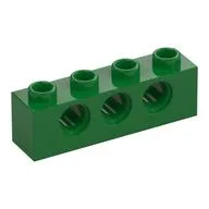 Technic Brick 1 x 4 [3 Pin Holes] / Dark Turquoise