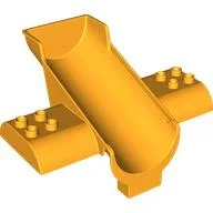 Duplo Slide 8 x 10 x 5 with 2 x 2 Studs on Both Sides / Bright Light Orange