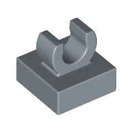 Tile Special 1 x 1 with Clip with Rounded Edges / Sand Blue