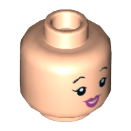 Lego Minifig Head Betty Rubble / Light Nougat
