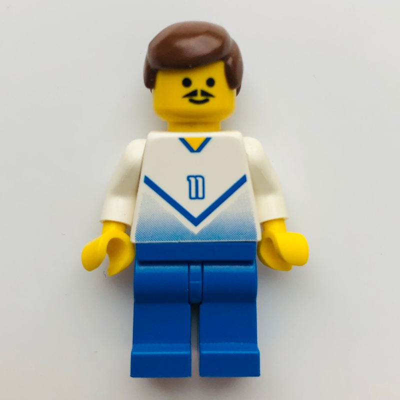 Lego Soccer Player White Torso, Blue Legs #11