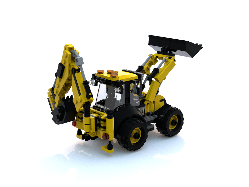 Lego JCB style Backhoe Excavator