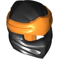 Lego Wrap with Long Back Knot, Orange Band Pattern