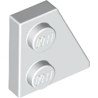 Wedge Plate 2 x 2 Right / White