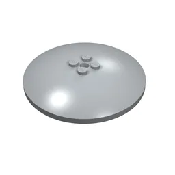 Dish 8 x 8 Inverted [Radar], Solid Studs, Rounded Anti-stud Underside / Light Bluish Gray