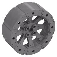 Lego Wheel Wagon Viking with 12 Holes [7 Studs Diameter] / Flat Silver
