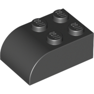 Lego Brick Curved 2 x 3 / Black