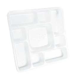 Clikits Container, Sorting Tray 9 Compartment, Bottom / Milky White