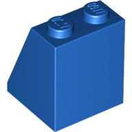 Lego Brick Sloped 65° 2 x 2 x 2 with Bottom Tube / Blue