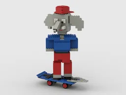 Elefant auf Skateboard aus der Jugend - Elephant on Skateboard