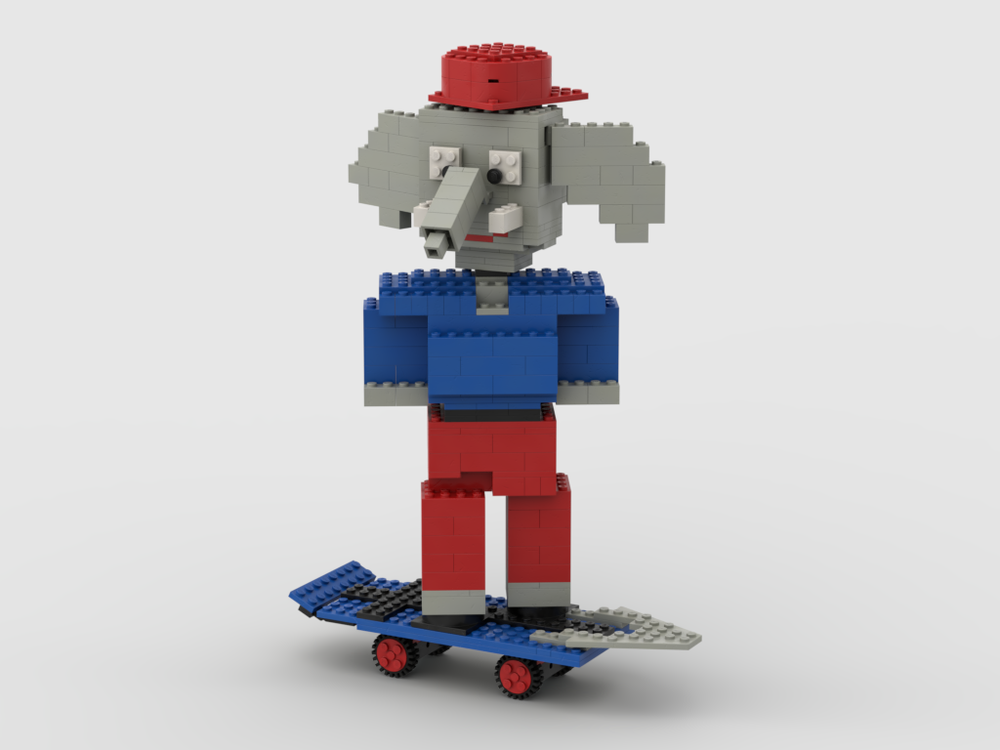 Lego Elefant auf Skateboard aus der Jugend - Elephant on Skateboard