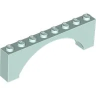 Brick Arch 1 x 8 x 2 Raised / Light Aqua