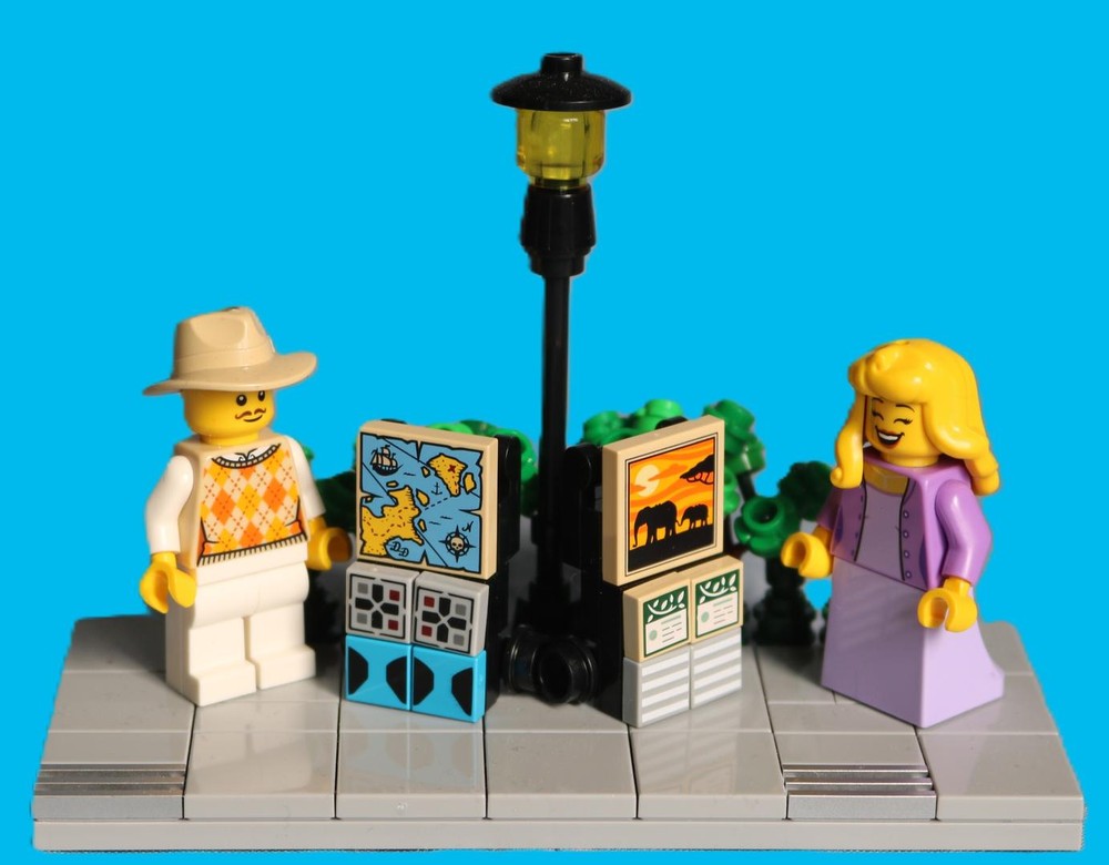 Lego Mobile cart with two people