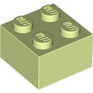 Lego Brick 2 x 2 / Yellowish Green