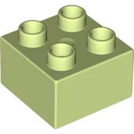 Duplo Brick 2 x 2 / Yellowish Green