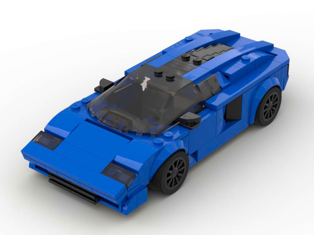 Lego 2021 Raging Bull Countach - Blue - 8 Stud Speed Champions