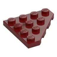 Wedge Plate 4 x 4 Cut Corner / Dark Red