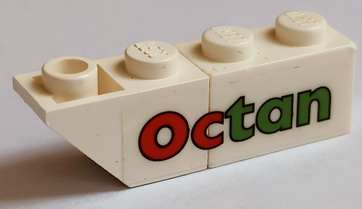 Lego Stickered Assembly 4 x 1 x 1 with 'Octan' Pattern Model Right Side (Sticker) - Set 5533
