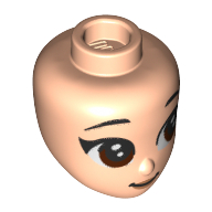 Lego Minidoll Head Reddish Brown Eyes / Light Nougat