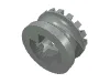 Technic Bush 1/2 Toothed Type II [X Opening] / Light Gray