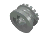 Lego Technic Bush 1/2 Toothed Type II [X Opening]