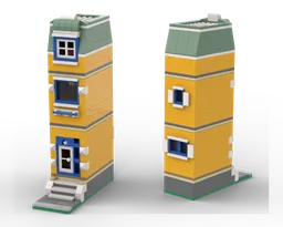 Compact Modular Town House, 6 studs wide