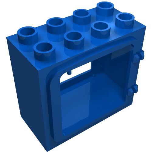 Lego Duplo Door / Window Frame with Raised Door Outline / Blue