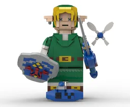 The Legend of Zelda: Ocarina of Time - Link (Upscaled Minifigure)
