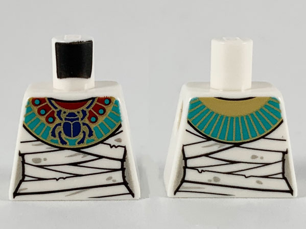 Lego Torso Female Mummy Wrappings and Scarab Collar Pattern