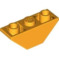 Brick Sloped Inverted 45° 3 x 1 Double with 2 Blocked Open Studs / Bright Light Orange
