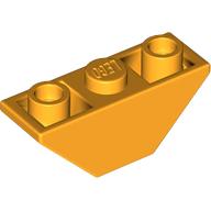 Lego Brick Sloped Inverted 45° 3 x 1 Double with 2 Blocked Open Studs / Bright Light Orange