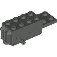 Motor Pullback 2 x 6 x 1 2/3 Type 2 [Fast] Black Base, White Axle / Dark Gray