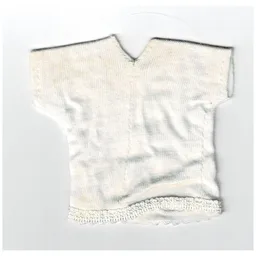 Scala, Shirt / Blouse with Short Sleeves and Bottom Trim / White