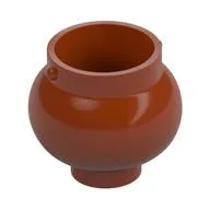 Minifig Pot Small with Handle Holders / Dark Orange