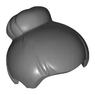 Hair Top Knot Bun [Plain] / Dark Bluish Gray