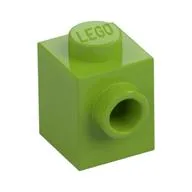 Brick Special 1 x 1 with Stud on 1 Side / Lime