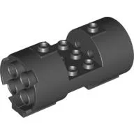 Cylinder 3 x 6 x 2 2/3 Horizontal Hollow Studs / Black