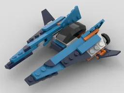 Star Wars Jedi Interceptor inspired Spaceship (blue)