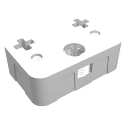 Technic Axle Connector Rectangular Triple Spring-Loaded, 2 x 3 / White