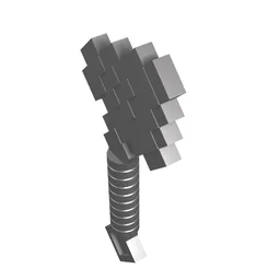Weapon Axe Blocky / Flat Silver