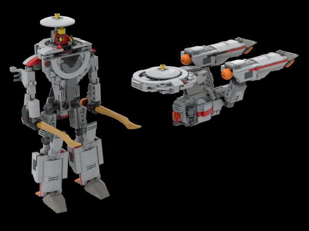 Lego Cpt. Jean-Mech Picard - a Lego Star Trek Enterprise Transformer